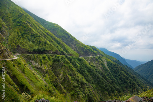 The most dangerous mountain road Georgia Tusheti,