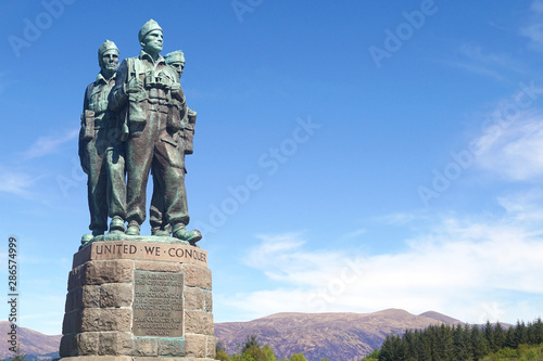 Commando Memorial near Spean Bridge in the Scottish highlands