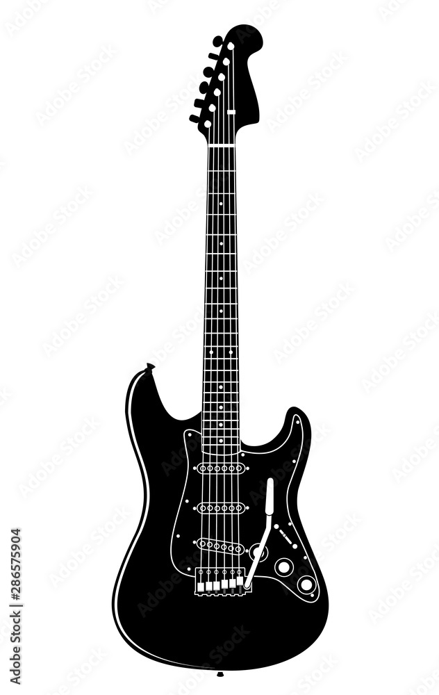 Naklejka premium electric guitare vector