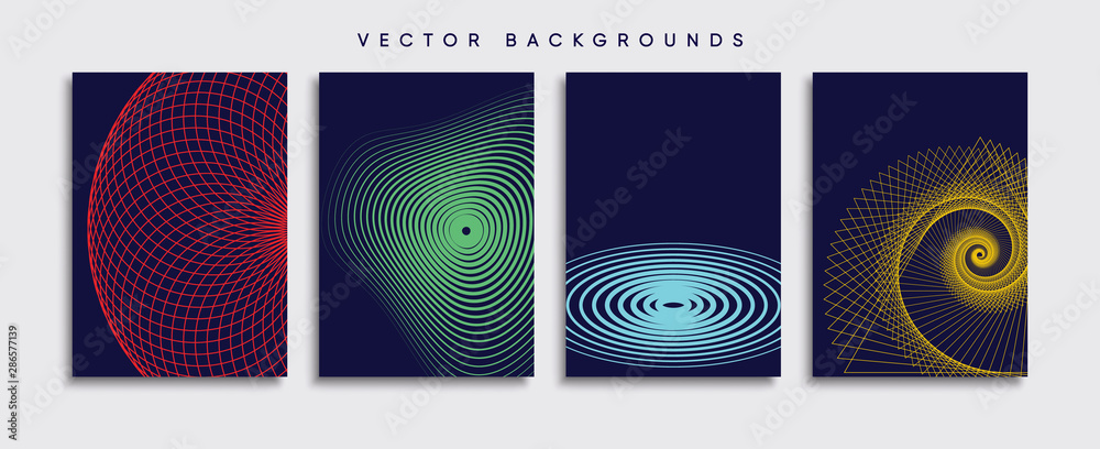 Minimal Vector cover designs. Future Poster template.