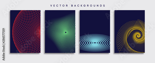 Obraz na płótnie Minimal Vector cover designs. Future Poster template. w salonie