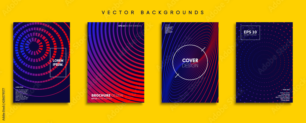 Minimal Vector cover designs. Future Poster template.