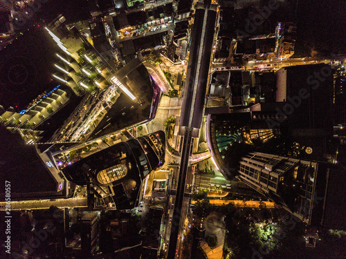 Emquartier and Emporium mall from above in Bangkok Thailand