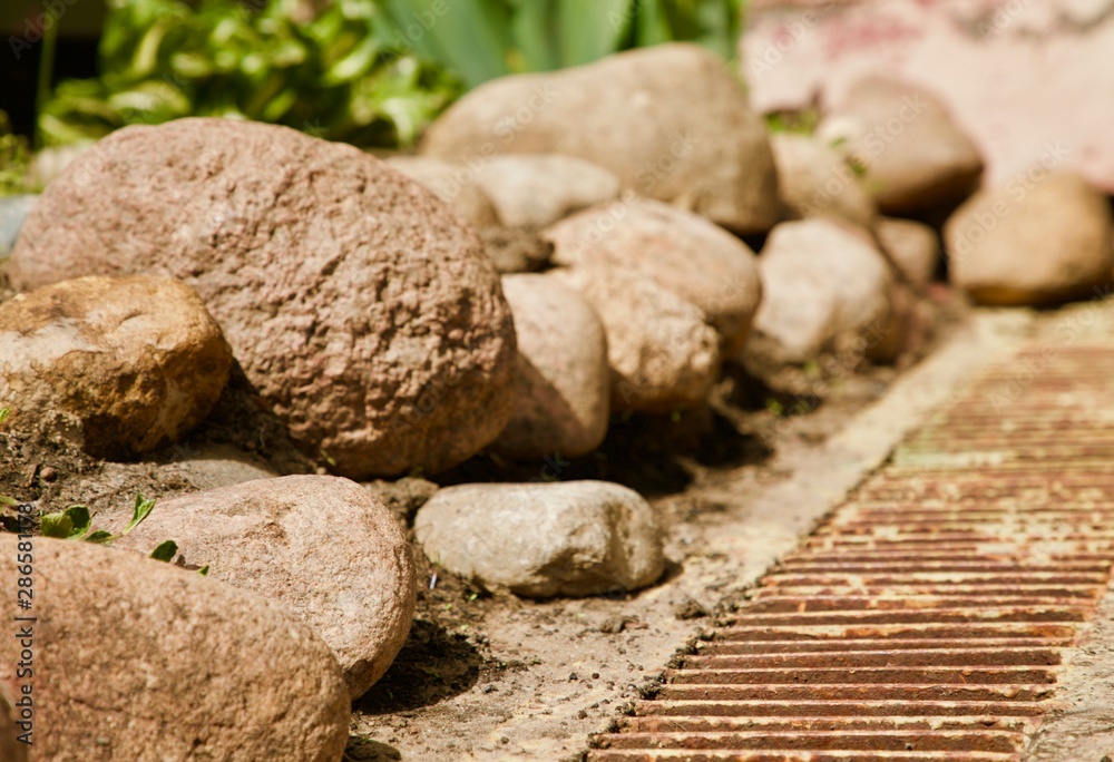 stones in the garden stones in the garden