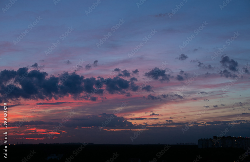 Beautiful sunset sky with dramatic light Beautiful sunset sky with dramatic light