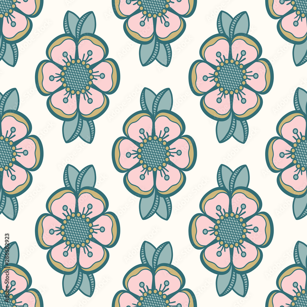 Retro dog-rose rose hip pattern, fashion floral design Retro dog-rose rose hip pattern, fashion floral design