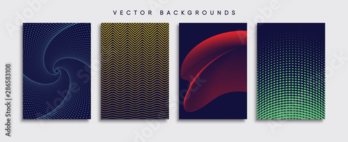 Obraz na płótnie Minimal Vector cover designs. Future Poster template. w salonie