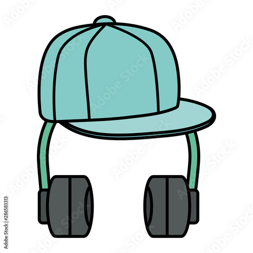 sport cap youth accessory with earphones