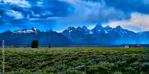 Photography Approaching storm at Mormon Row at Grand Teton National Park, Wyoming