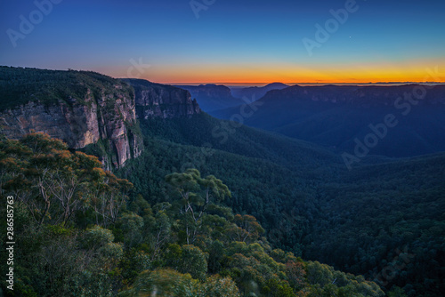 blue hour at govetts leap lookout, blue mountains, australia 3 © Christian B.