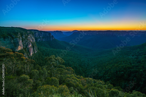 blue hour at govetts leap lookout, blue mountains, australia 11
