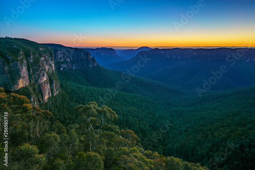 blue hour at govetts leap lookout  blue mountains  australia 13