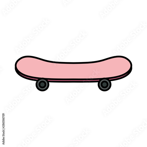 skateboard sport equipment isolated icon