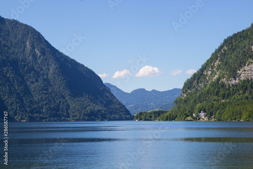 view of Hallstatter See - lake in Austrian alps