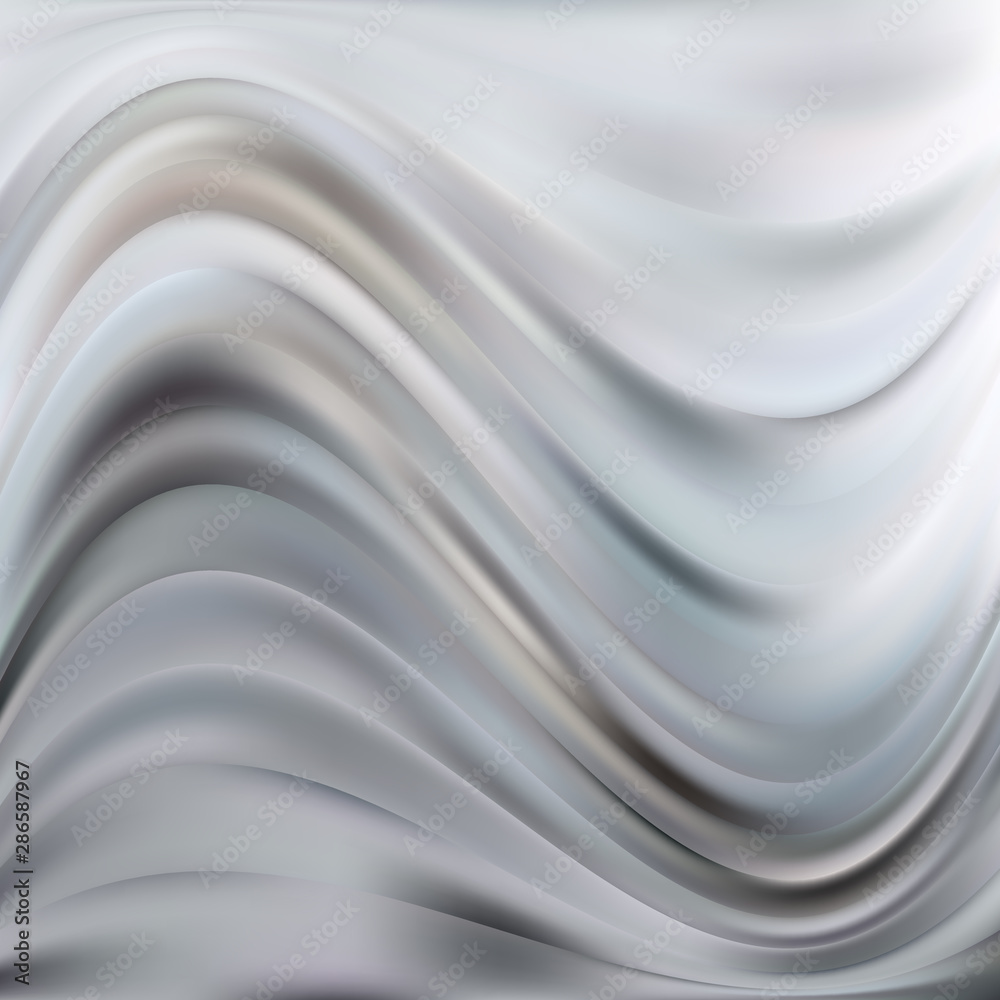 Obraz premium Abstract gray liquid horizontal wave. Background for your design.