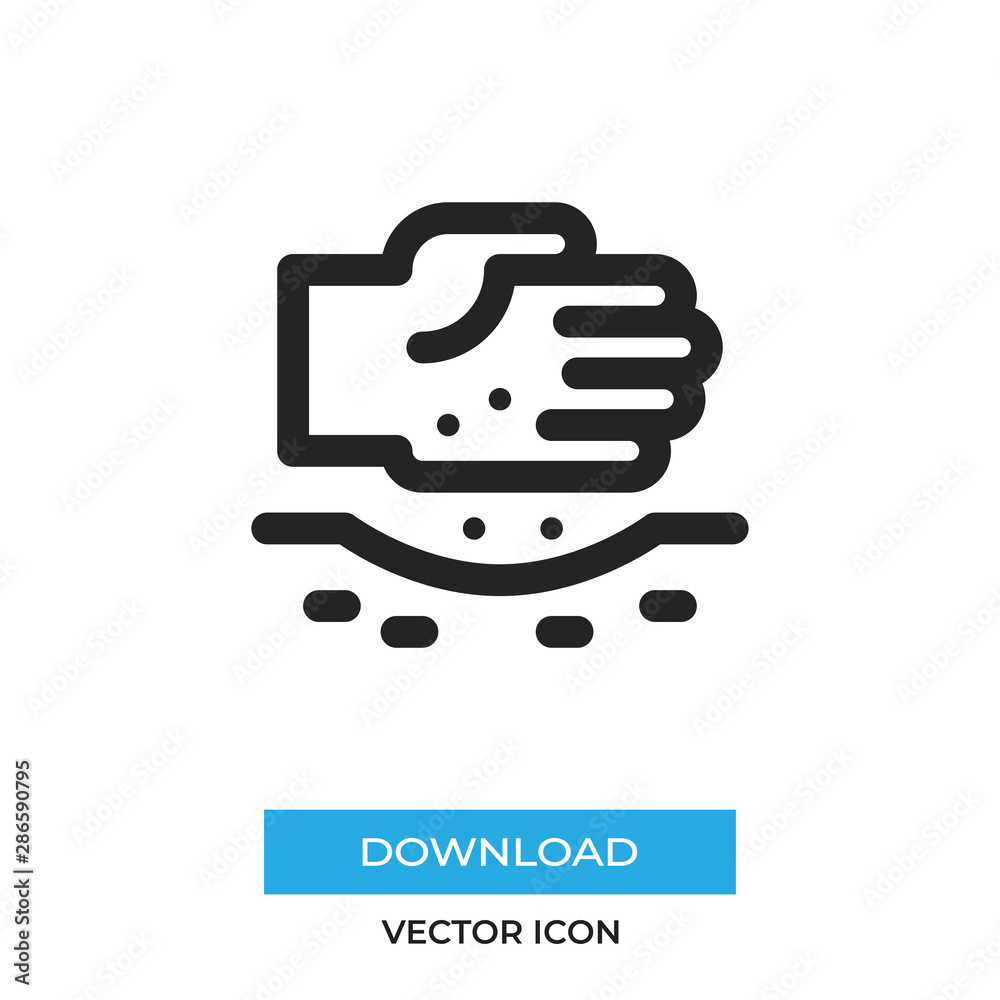 Planting vector icon, simple car sign. Planting vector icon, simple car sign.