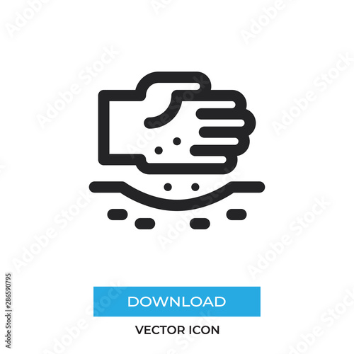 Planting vector icon, simple car sign.