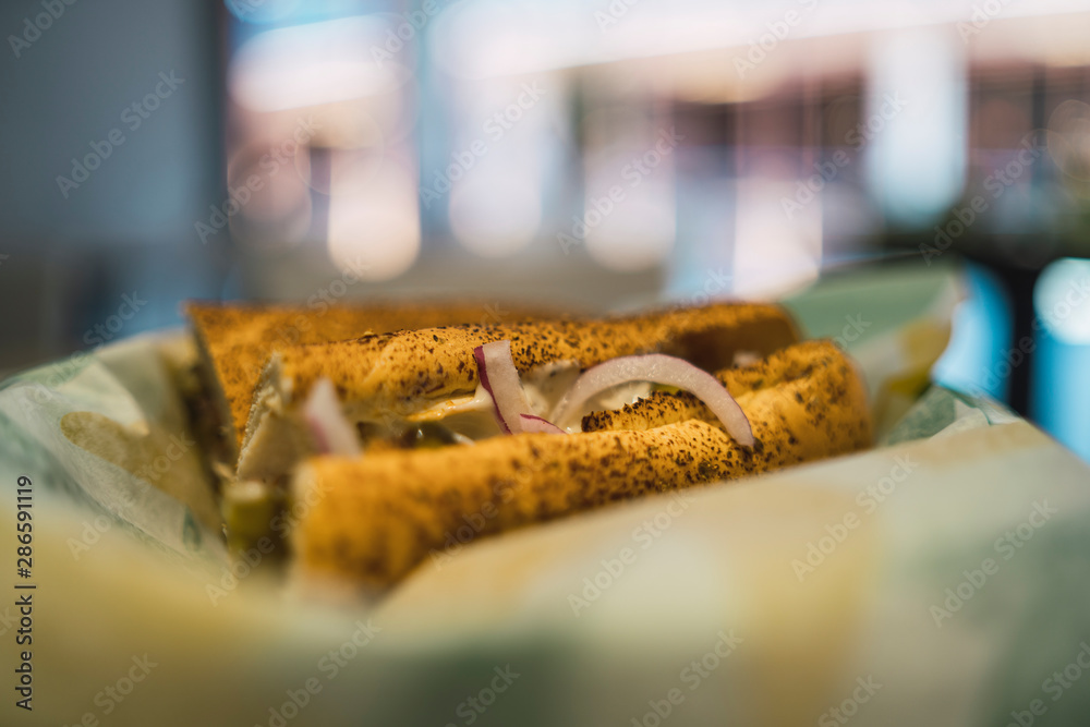 Bocadillo y verdura