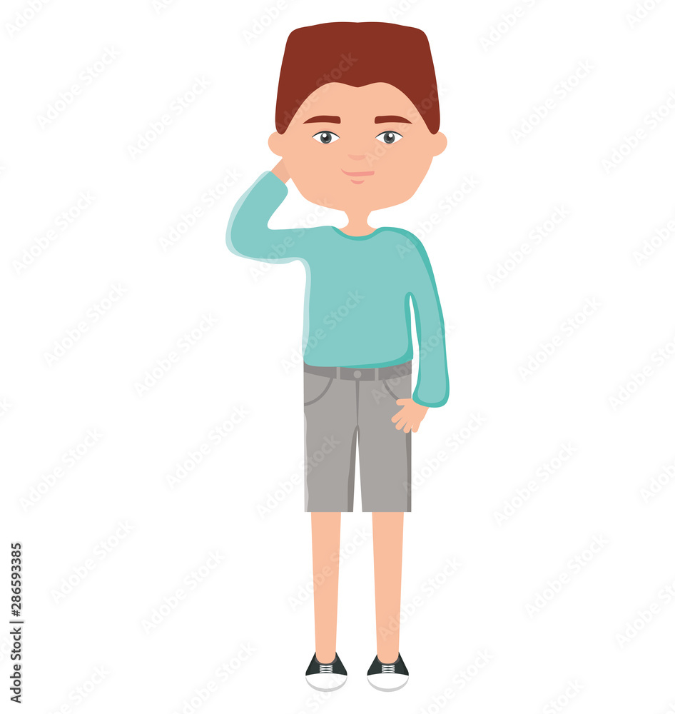 happy young boy urban style character happy young boy urban style character