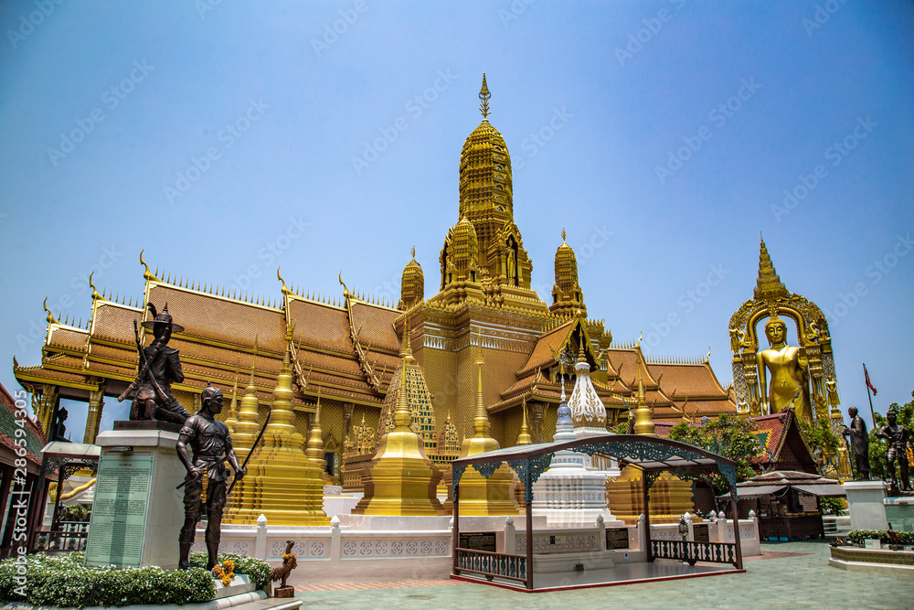 Temples in Ancient City Muang Boran in Bangkok Thailand