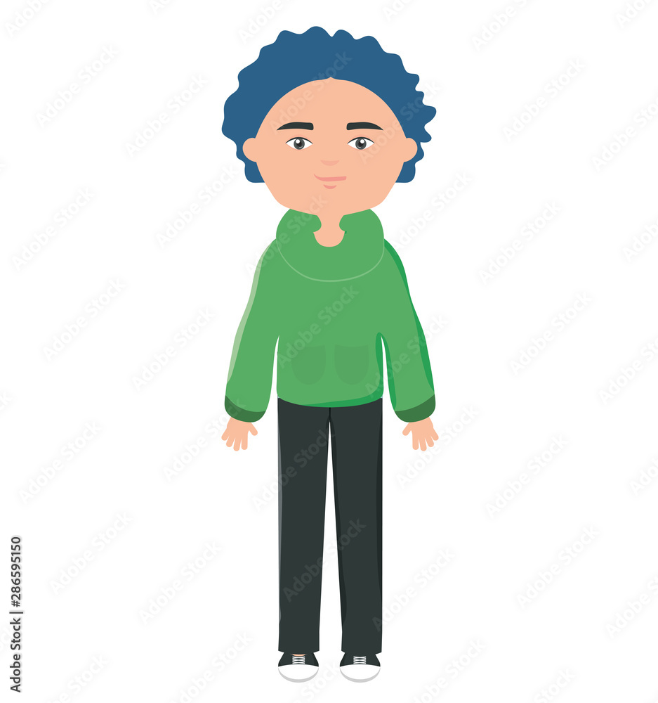 happy young boy urban style character happy young boy urban style character