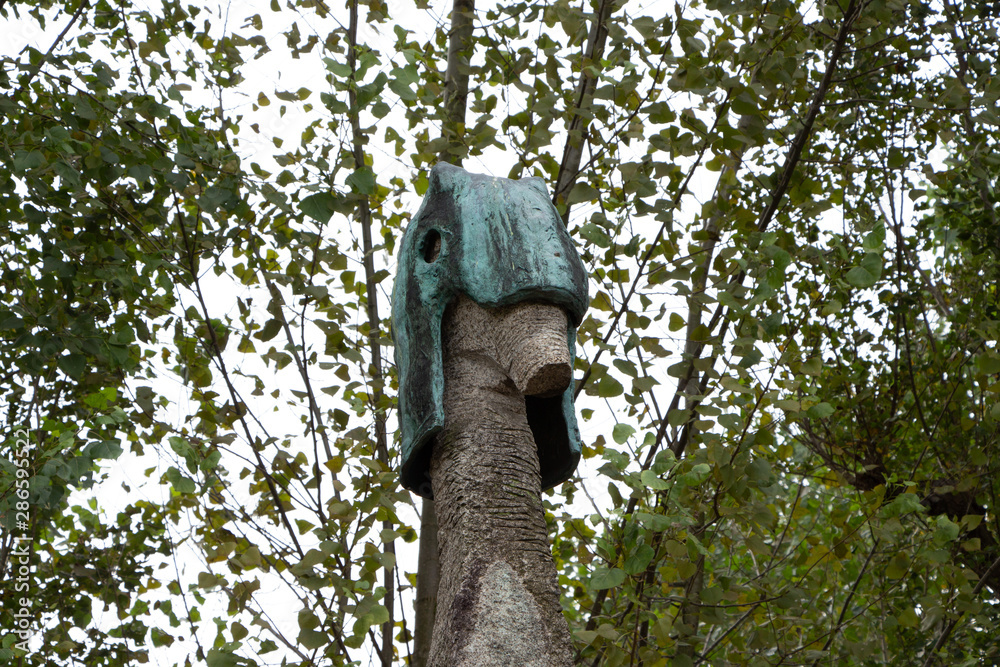 Stone statue, campo da ataca, guimaraes Stone statue, campo da ataca, guimaraes