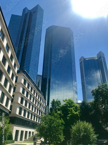 Skyline Frankfurt Skyscrapers Germany 