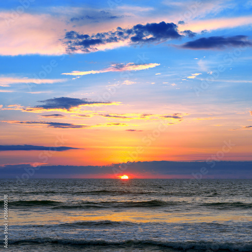 Sea landscape with fantastic beautiful sky © Serghei V