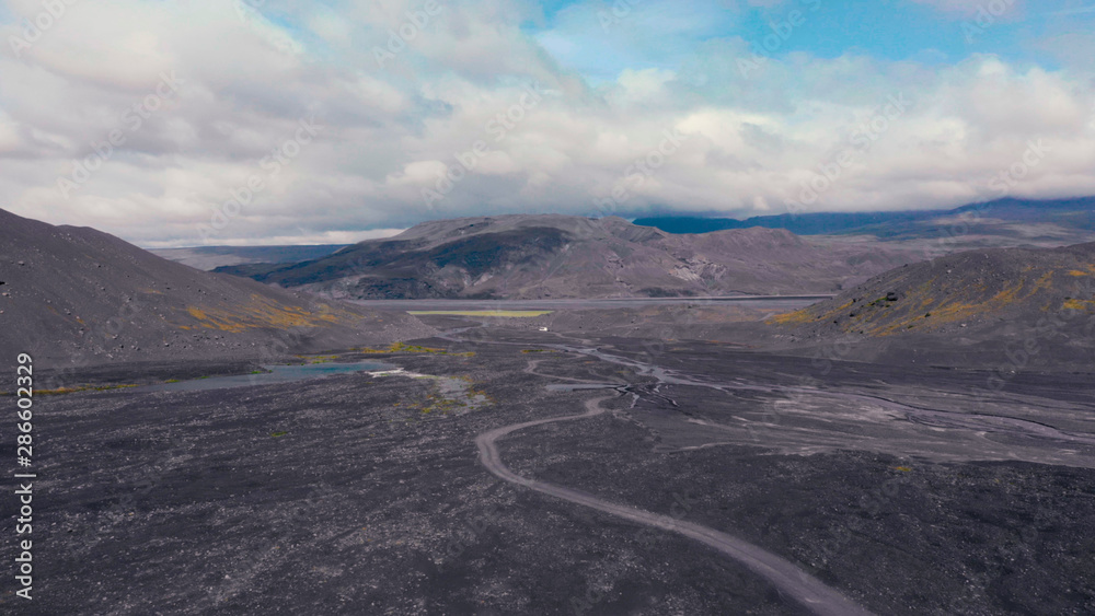 Icelandic Aerial Volcanic Landscape