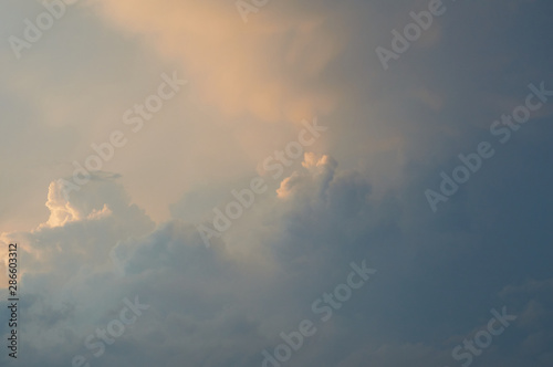 sky with big clouds during sunset