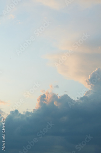 sky with big clouds during sunset