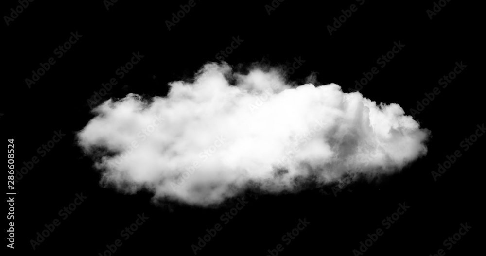 Fototapeta white cloud on black background