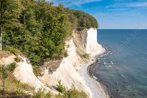 Chalk cliffs on the island Rugen (Rugia). The German Baltic Sea coast - unesco world heritage. photo