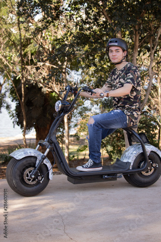 girl on scooter