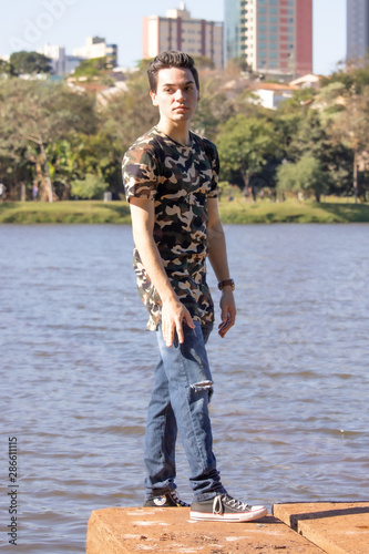 fisherman in river