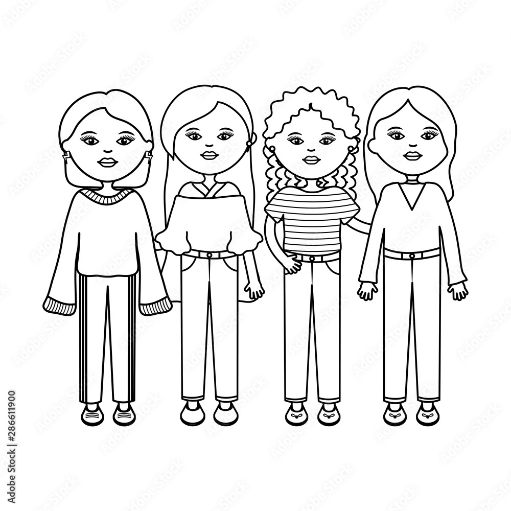 cute girls urban style characters cute girls urban style characters