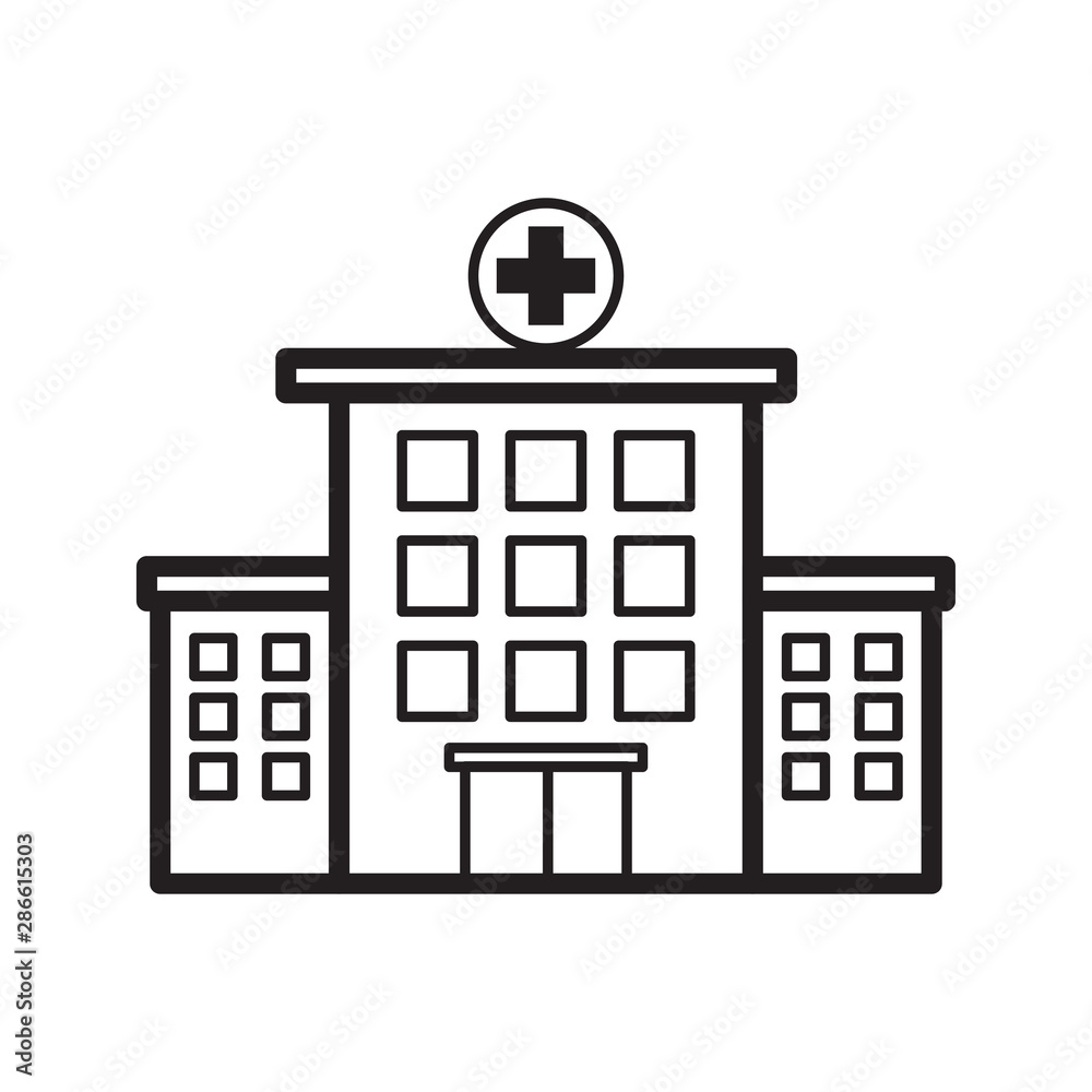 hospital building icon vector template hospital building icon vector template