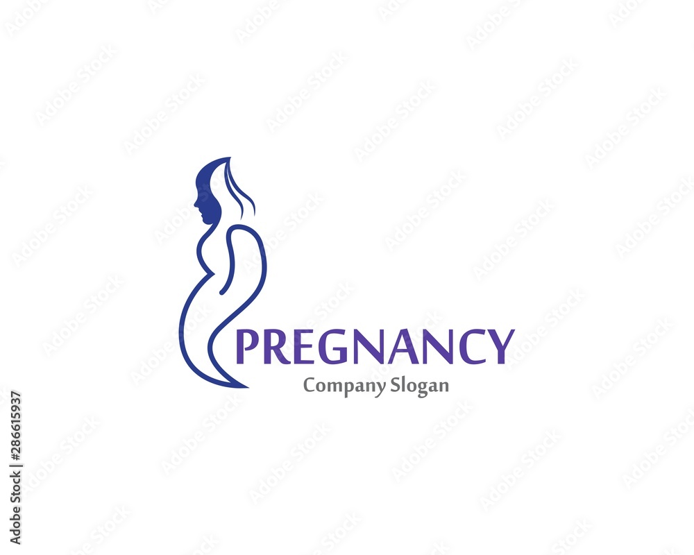 Fototapeta premium Pregnant logo symbol template design vector, emblem, design concept, creative