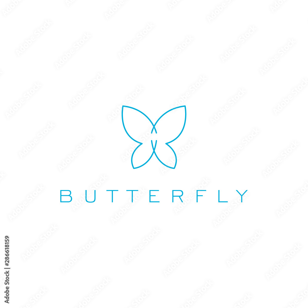 one line butterfly logo design vector template. modern and simple style one line butterfly logo design vector template. modern and simple style