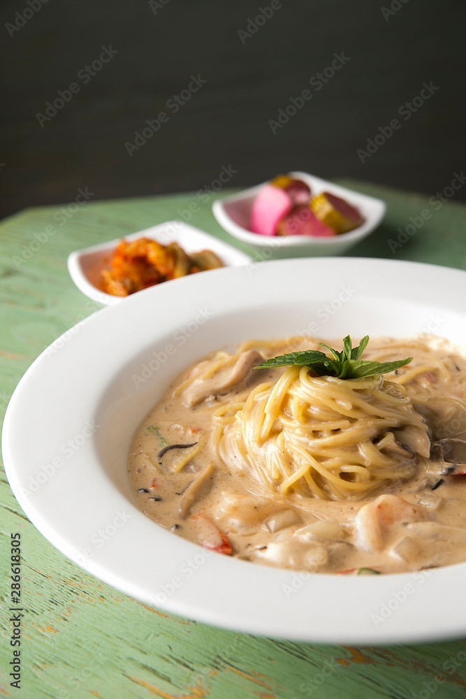 Pasta on a plate