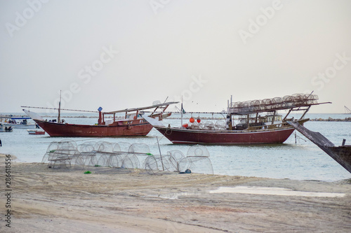 old fishing boat on the sea (ID: 286618556)