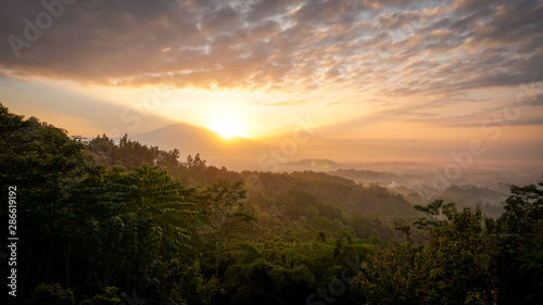 beautiful sunrise on the mountain