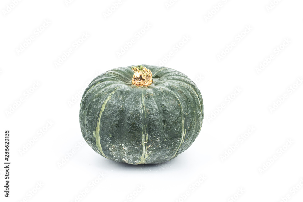 Green pumpkin isolated on the white background Green pumpkin isolated on the white background
