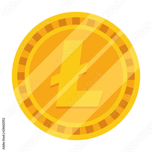 Isolated litecoin vector design