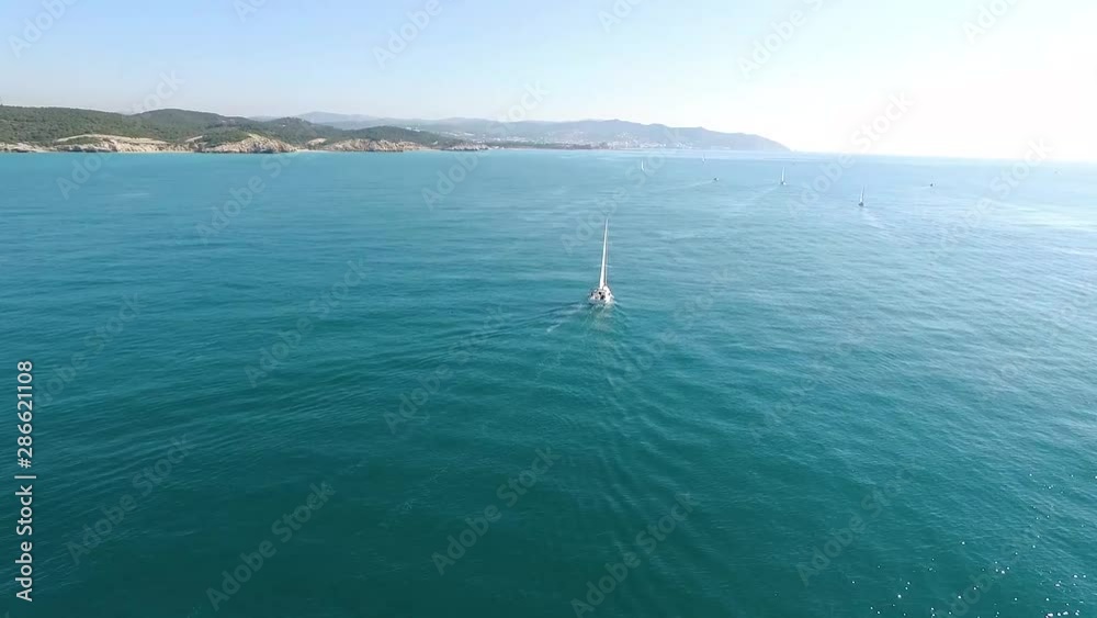 Sailing boat at the mediterranean