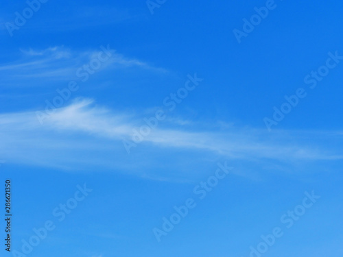 Partly cloudy with the blue sky background