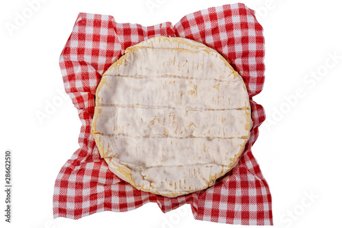 french cheese called camembert isolated on white background