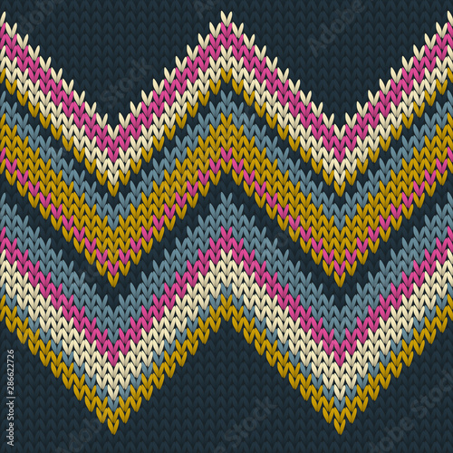 Stylish zig zal lines knitted texture geometric 