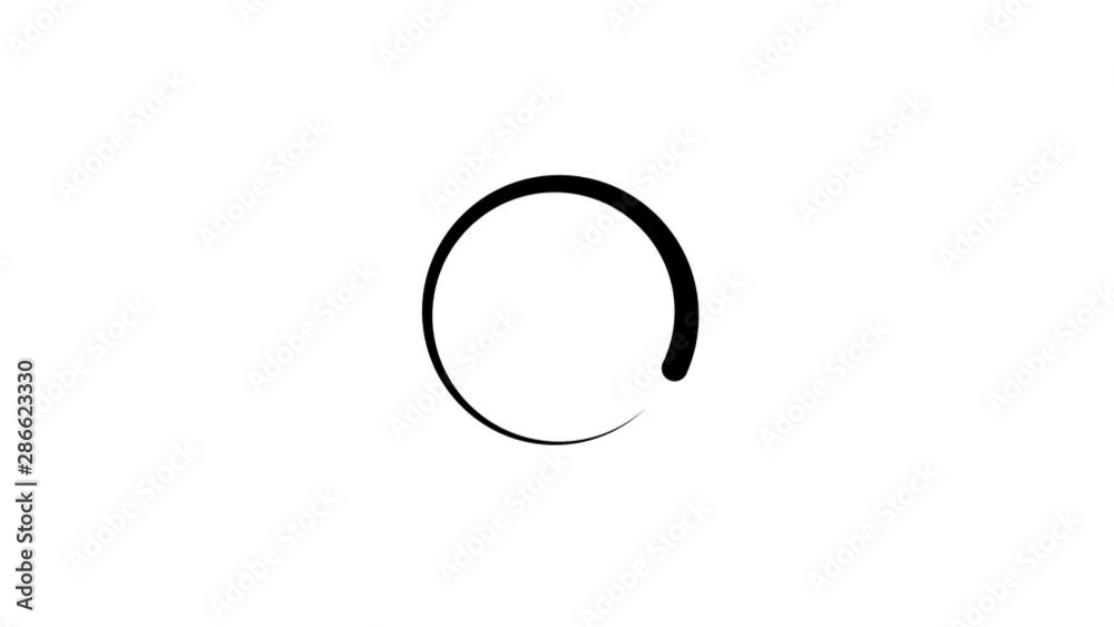 loading waiting spinner animation. rotating black and white motion graphic. double circle seamless loop with a black and white background.
