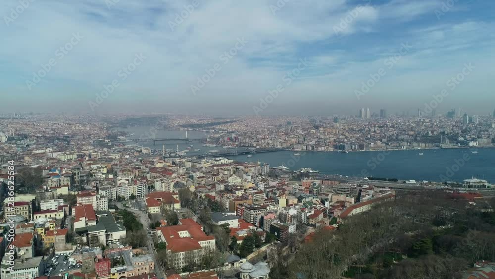 view of istanbul throat beach with drone and clouds city view of istanbul throat beach with drone and clouds city